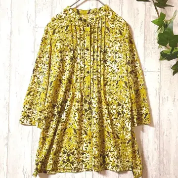 조르주레쉬 올 패턴 턱 튜닉 40 고급 실루엣