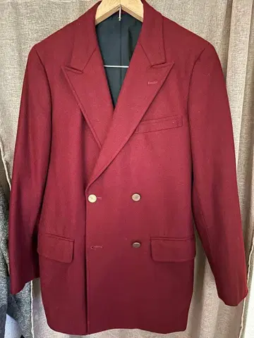 레어 아이템! Van Jacket Inc. 버건디 더블 브레스트 자켓