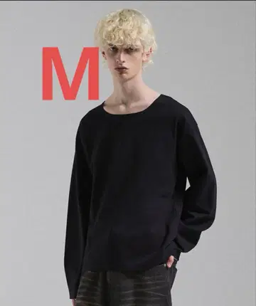 베이직 코튼 롱 슬리브 T셔츠 블랙 파츠 라보