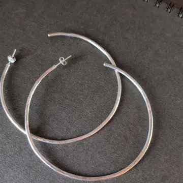 실버 950제 땜질 후프 귀걸이 빅