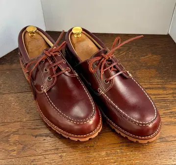 [ Lands' End ] 랜즈 엔드 가죽 레이스업 보트 슈즈