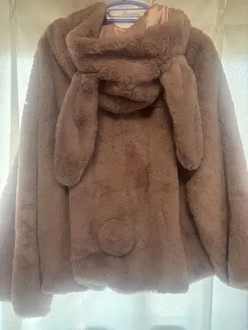 토끼 귀 복슬복슬 퍼 자켓