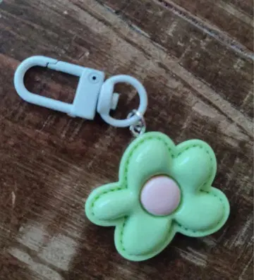 꽃 모양 스트랩 카라비너 포함