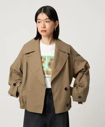 CITEN 트렌치라이크 숏 블루종 트렌치 숏 블루종