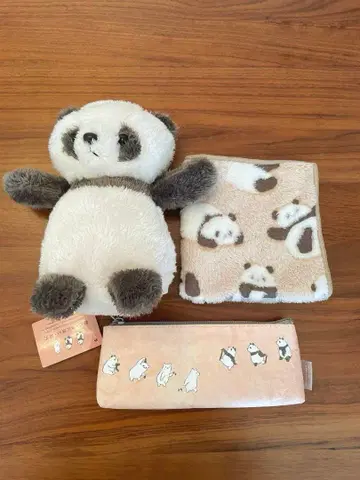 팬더 봉제 인형 손수건