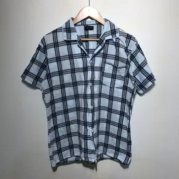 JAZZIX 체크 블루 셔츠