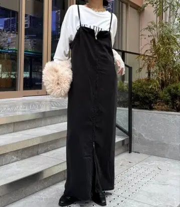 DouDou 리오셀 데님 점프 스커트 36 택 포함 새상품