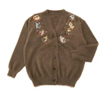이브이 컬렉션 자수 가디건