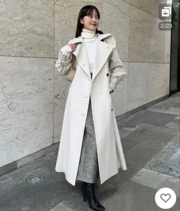 nuans 울 트렌치코트 에크루 (화이트) 2024년