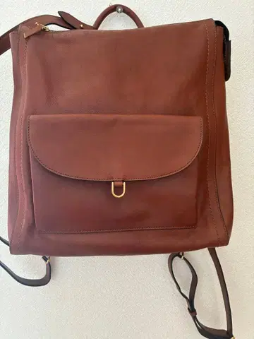 브라운 가죽 럭색/백팩