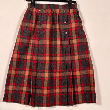 NEWYORKER 체크 무늬 플리츠 스커트