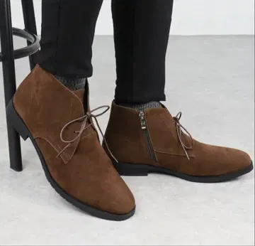 사이드 지퍼 처카 부츠 데저트 부츠 브라운 27cm