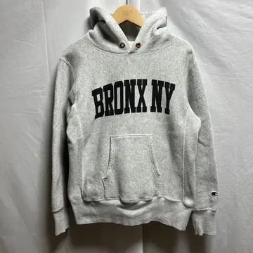 Champion 단색 택 BRONX NY 프린트 후드티 별주 복각