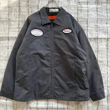 US 구제 의류 RED KAP 기업 와펜 워크 자켓 블루종