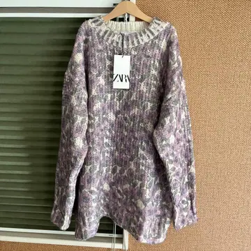 ZARA 택 포함 새상품 꽃무늬 니트 S 사이즈