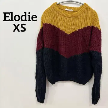 Elodie [ XS ] 3색 니트 스웨터 겨울 상품 블록 컬러 캐주얼