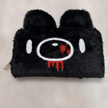 그루미 지갑 장지갑 블랙 페이크 퍼 지갑