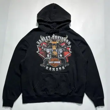 할리데이비슨 풀오버 후드티 L 블랙 바&쉴드 7367
