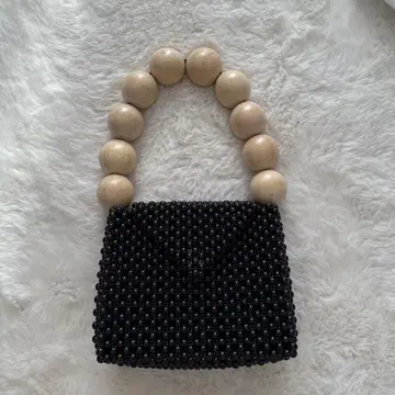 TOOS 우드 볼 핸드백 (블랙)