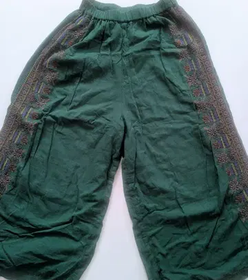 티티카카 Rico 겔라게차 자수 팬츠 그린