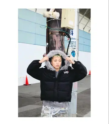 90 로고 리치 퍼퍼 재킷