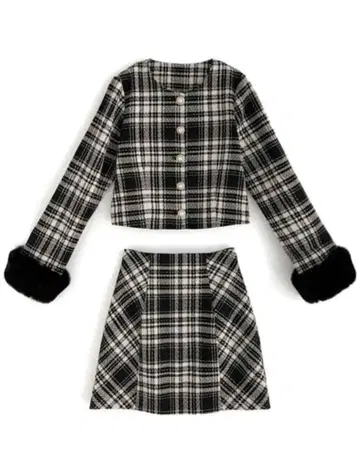 [GRL] 체크 무늬 트위드 셋업 ta090