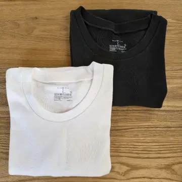 무인양품 따뜻한 면 울 긴팔 T셔츠 2장 L