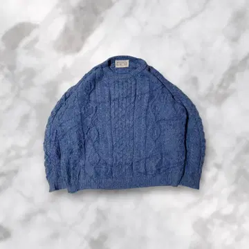 사유 있음 아일랜드제 ARAN 케이블 니트 울 100 케이블 니트