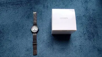 CITIZEN 쿼츠 손목시계 블랙 메쉬
