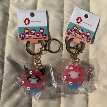 오사카 간사이 만박 먀쿠먀쿠 산리오 클리어 컬러 키링 2세트