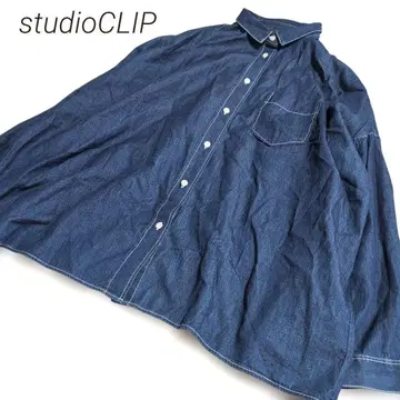 studioCLIP days 오버 데님 셔츠 루즈핏 빅 실루엣