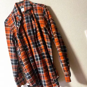 MARIA SANTANGELO 긴팔 셔츠 2.0 오렌지 계열 체크