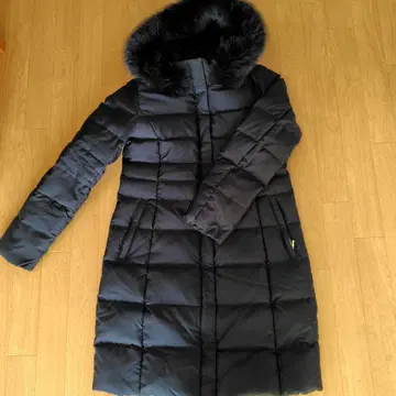 INDIVI 후드 부착 다운 롱 코트 네이비 38