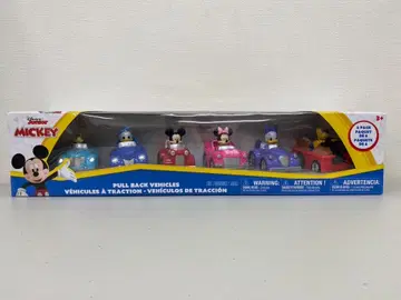 미사용품 디즈니 팬 하우스 풀백카 6개 세트 완구