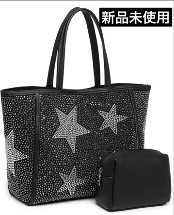 미사용 GUSCIO 별 패턴 토트백 A4 사이즈 수납