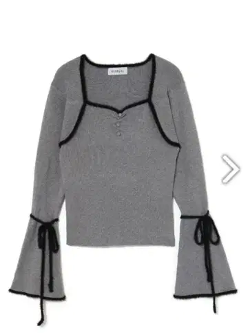 BUBBLES 플레어 슬리브 니트탑