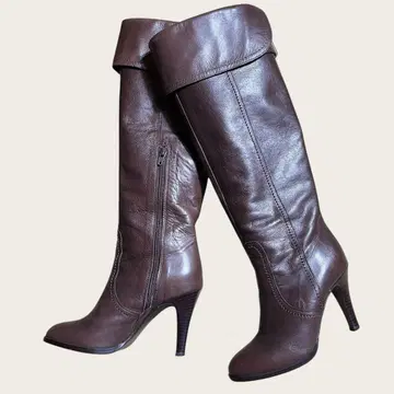 DIANA 벨트 장식 롱 부츠 다크 브라운 22cm