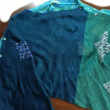 i+mu 비침 니트 상의