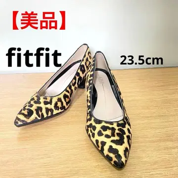 fitfit 송치 레오파드 무늬 스틸레토 펌프스 23.5cm