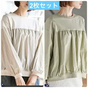 택 포함 새상품 r.p.s 직물 절개 개더 컷 풀오버 2개 세트