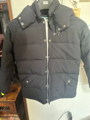 TOMMY 블랙 다운 자켓 M