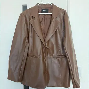 Blackup 가죽 자켓 브라운