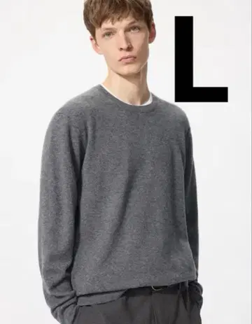 남성용 2025년 가을 신작 UNIQLO 캐시미어 크루넥 스웨터