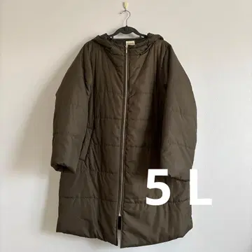 noannu 후드 부착 다운 자켓 올리브 그린