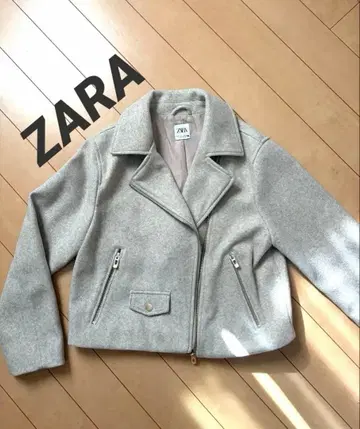 [ 미사용 새상품 ] ZARA 라이더 자켓 베이지 울 혼방