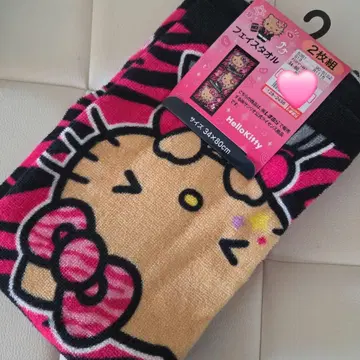 헬로키티 일광화상 키티 페이스 타월 시마무라 2장 세트 새상품