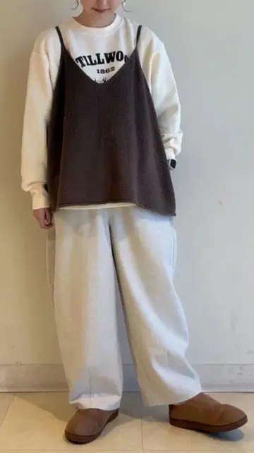 사만사 모스모스 사이드 깊은 턱 배럴 팬츠