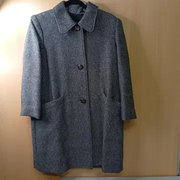 헤링본 무늬 그레이 코트