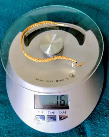 실버 뜨개질 팔찌 16g