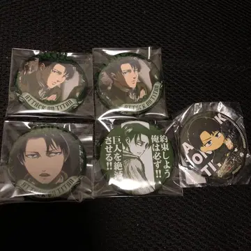 진격의 거인 캔뱃지 리바이 타피오카 6개 세트